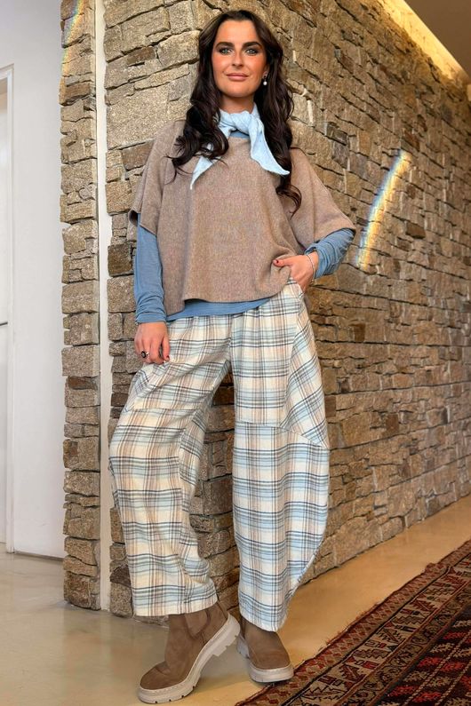 Essential Cashmere Blend Sheer Layering Top Denim